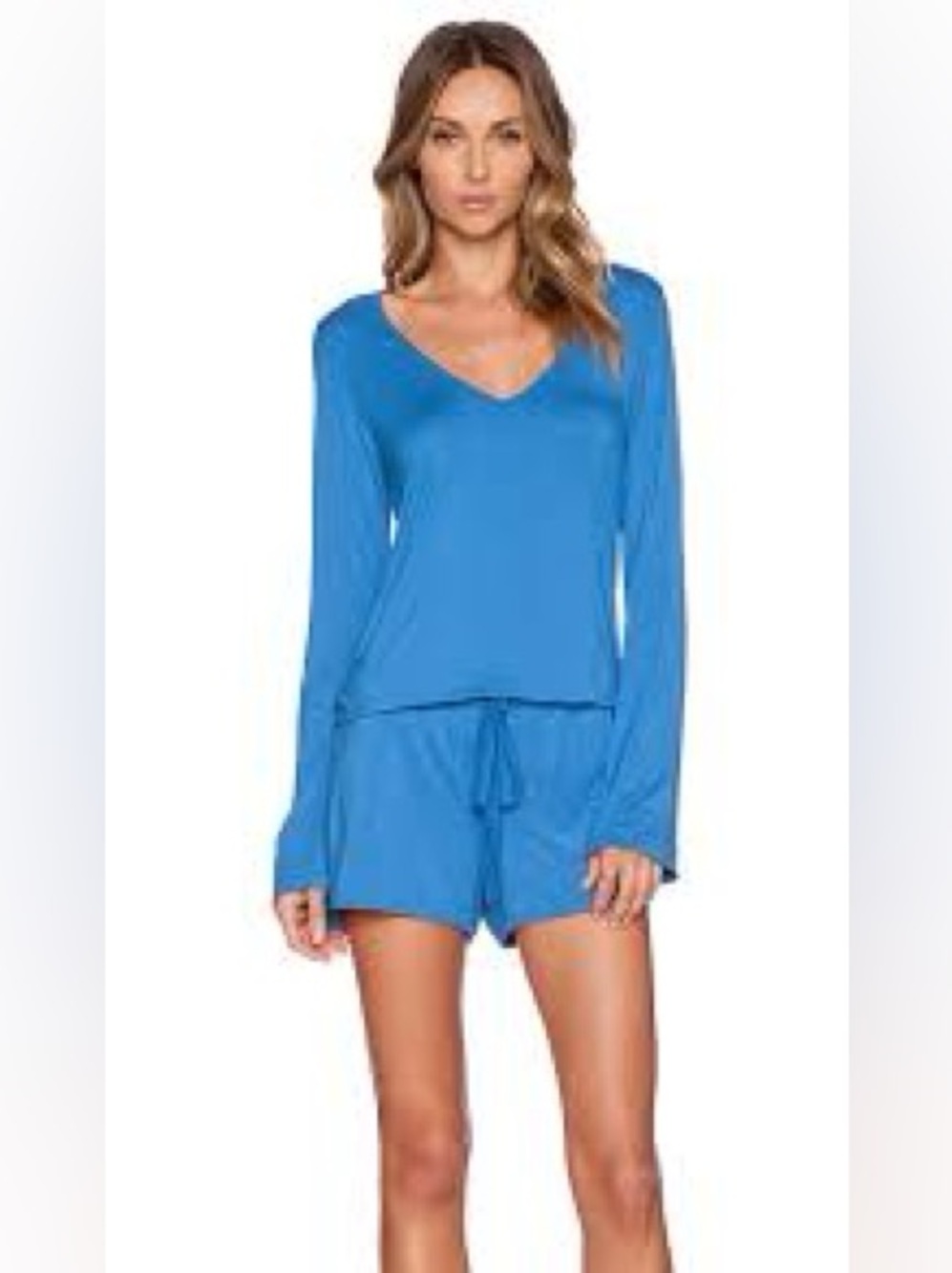 Michael Lauren Nelson Long Sleeve Romper Dark Blue NWT X Small